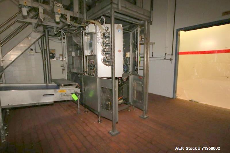 Used WinPak Pouch Filler, M/N L-25, S/N 25030, 230/460 Volts, 3 Phase, with Portable Cart with Spare Heads & Roll Holster, S/S Panel with Allen-Bradley MicroLogix 1400 PLC, with Allen-Bradley 11-Slot...