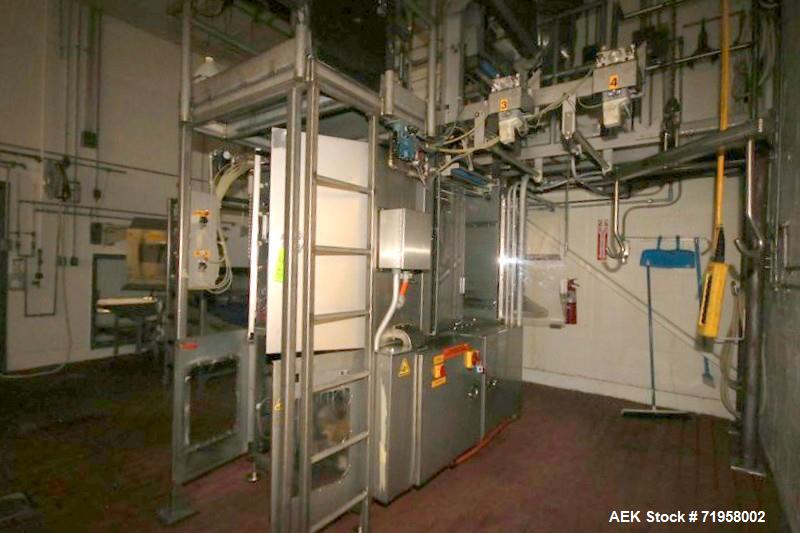 Used WinPak Pouch Filler, M/N L-25, S/N 25030, 230/460 Volts, 3 Phase, with Portable Cart with Spare Heads & Roll Holster, S/S Panel with Allen-Bradley MicroLogix 1400 PLC, with Allen-Bradley 11-Slot...