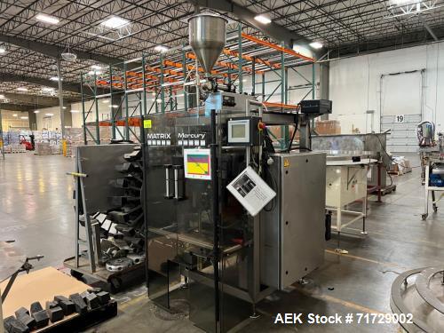 Used Matrix Mercury VFFS Packaging Machine with REB Liquid Filler and Markem Sma