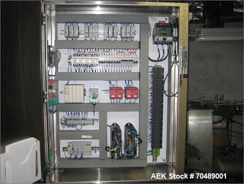 Used Prodo Pak Model 601TW Form Fill Seal for liquid paste product.Can be equipped with single peristaltic mid viscosity liquid product pump with a 6 lane feeder or 6-up time gravity thin liquid fill...