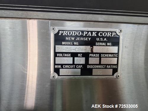 Used Prodo-Pak PV-215-CSW-10 Multi-Lane Liquid Form Fill Seal Machine – 10-Lane Sachet Packaging System