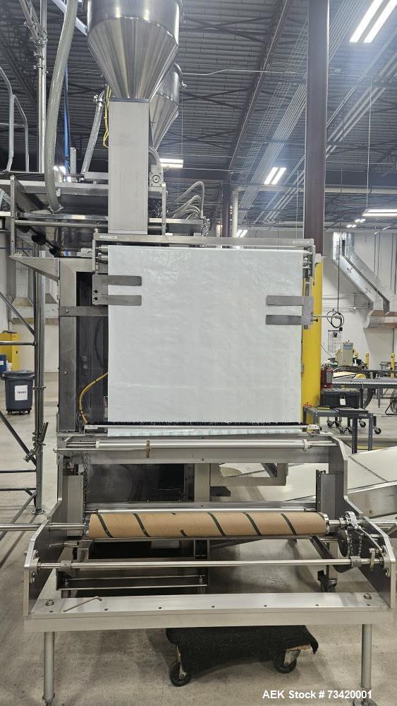 Used Prodo-Pak PV-215-CSW-10 Vertical Form Fill and Seal Machine with Conveyor – 350 PPM