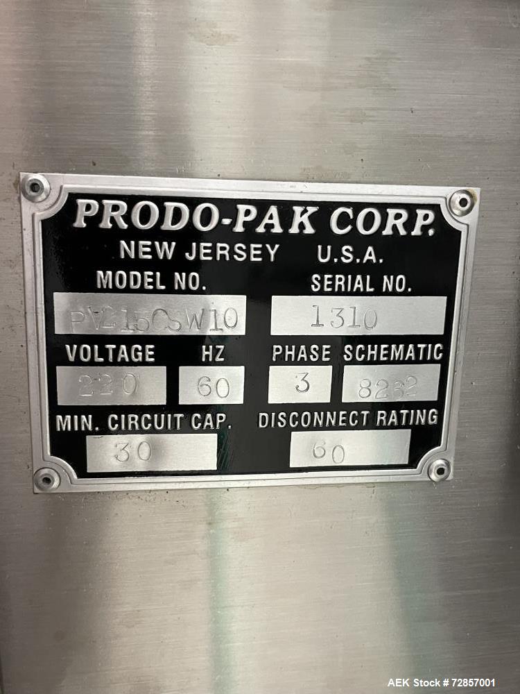 Prodo-Pak Vertical Freeze Pop Sachet/Pouch Machine Model PV215CSW10