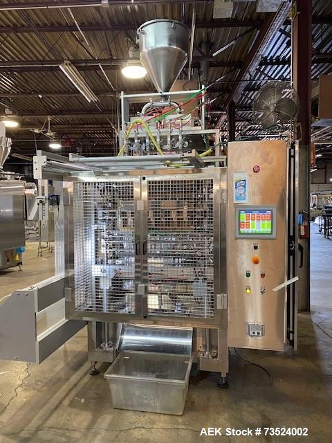 Used Prodo-Pak PV250 CSW6 6-Lane VFFS Liquid Pouch Packager | 120–180 PPM | 100 ml Fill | AB Servo System | Only 50 Hours