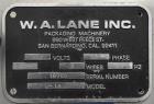 W.A. Lane Model L-18 Form & Fill Vertical Liquid-Paste Filler