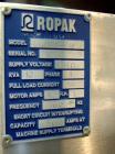 Used Ropak Model Liquid 18-V (6) Head VFFS Pouch Filler. For single or dual packs, for 1/4 oz to 1 oz pouches of gels, conditioners, shampoo, ointments and creams.3 - 6 up configuration in a 4 sided ...