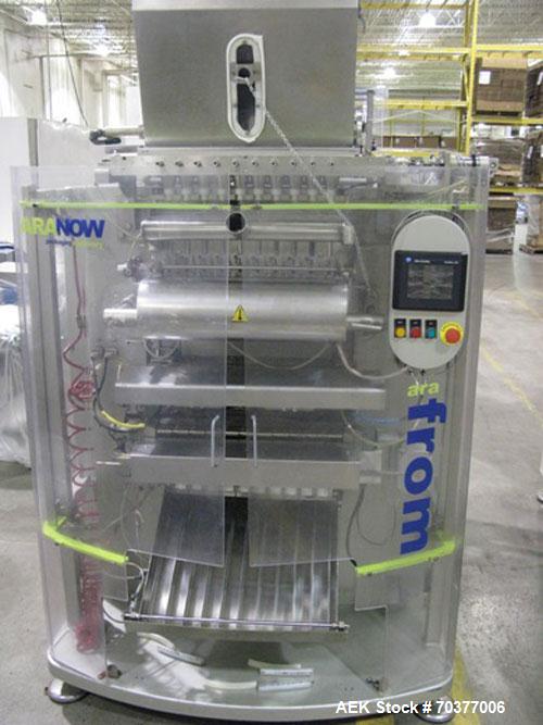 Used-Aranow Model Arafrom 10 Vertical Form Fill Seal "Stickpack" Machine.  Last running 23 mm wide x 120 mm long stickpacks ...