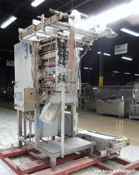 Used Circle Model V16 Vertical Pouch Machine with Tablet Feeder.