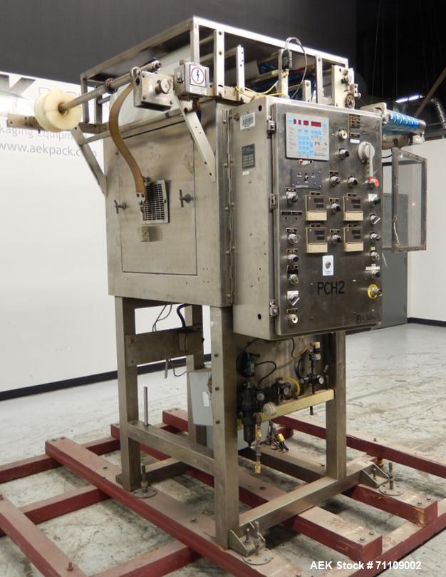Used Paxall Circle V16 Vertical Pouch Machine with Tablet Feeder.