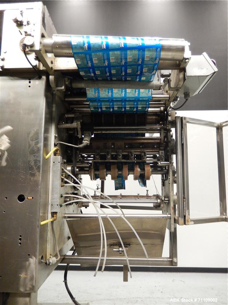 Used Paxall Circle V16 Vertical Pouch Machine with Tablet Feeder.