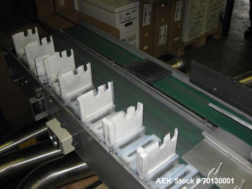 Used Forpack Bag/Cartoner Line, type MG-2, consisting of (1) Forpack bag making machine, type M120, 6 bands. Single bag 2.54" x 4.29" (65 mm x 110 mm). Double pack 5.07" x 4.29" (130 mm x 110 mm) inc...