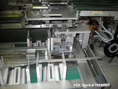 Used Forpack Bag/Cartoner Line, type MG-2, consisting of (1) Forpack bag making machine, type M120, 6 bands. Single bag 2.54" x 4.29" (65 mm x 110 mm). Double pack 5.07" x 4.29" (130 mm x 110 mm) inc...