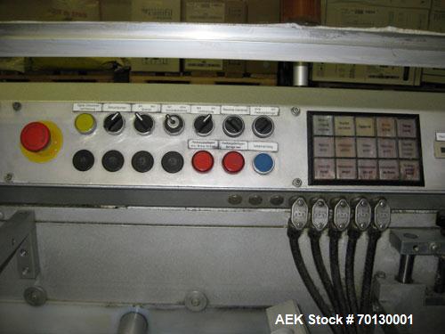 Used Forpack Bag/Cartoner Line, type MG-2, consisting of (1) Forpack bag making machine, type M120, 6 bands. Single bag 2.54" x 4.29" (65 mm x 110 mm). Double pack 5.07" x 4.29" (130 mm x 110 mm) inc...