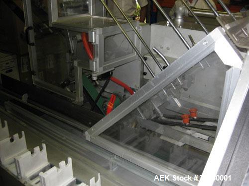 Used Forpack Bag/Cartoner Line, type MG-2, consisting of (1) Forpack bag making machine, type M120, 6 bands. Single bag 2.54" x 4.29" (65 mm x 110 mm). Double pack 5.07" x 4.29" (130 mm x 110 mm) inc...