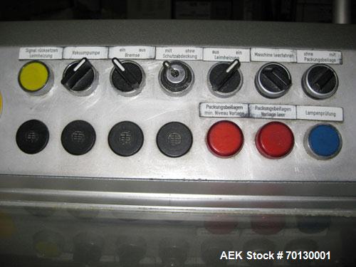 Used Forpack Bag/Cartoner Line, type MG-2, consisting of (1) Forpack bag making machine, type M120, 6 bands. Single bag 2.54" x 4.29" (65 mm x 110 mm). Double pack 5.07" x 4.29" (130 mm x 110 mm) inc...