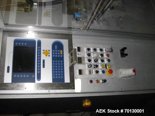 Used Forpack Bag/Cartoner Line, type MG-2, consisting of (1) Forpack bag making machine, type M120, 6 bands. Single bag 2.54" x 4.29" (65 mm x 110 mm). Double pack 5.07" x 4.29" (130 mm x 110 mm) inc...