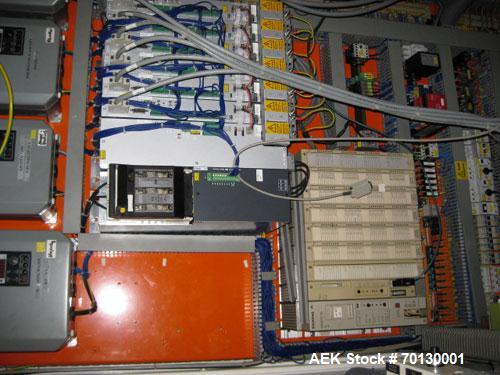 Used Forpack Bag/Cartoner Line, type MG-2, consisting of (1) Forpack bag making machine, type M120, 6 bands. Single bag 2.54" x 4.29" (65 mm x 110 mm). Double pack 5.07" x 4.29" (130 mm x 110 mm) inc...