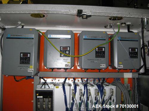 Used Forpack Bag/Cartoner Line, type MG-2, consisting of (1) Forpack bag making machine, type M120, 6 bands. Single bag 2.54" x 4.29" (65 mm x 110 mm). Double pack 5.07" x 4.29" (130 mm x 110 mm) inc...