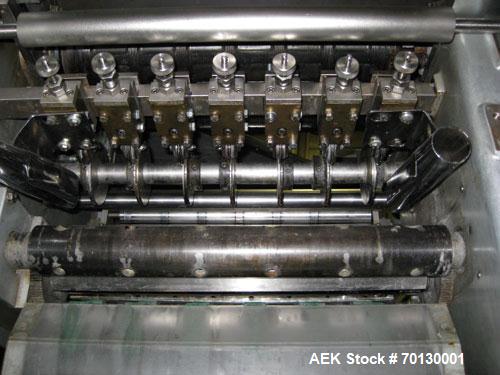 Used Forpack Bag/Cartoner Line, type MG-2, consisting of (1) Forpack bag making machine, type M120, 6 bands. Single bag 2.54" x 4.29" (65 mm x 110 mm). Double pack 5.07" x 4.29" (130 mm x 110 mm) inc...