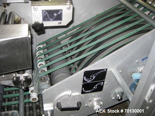 Used Forpack Bag/Cartoner Line, type MG-2, consisting of (1) Forpack bag making machine, type M120, 6 bands. Single bag 2.54" x 4.29" (65 mm x 110 mm). Double pack 5.07" x 4.29" (130 mm x 110 mm) inc...