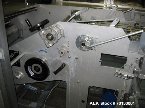 Used Forpack Bag/Cartoner Line, type MG-2, consisting of (1) Forpack bag making machine, type M120, 6 bands. Single bag 2.54" x 4.29" (65 mm x 110 mm). Double pack 5.07" x 4.29" (130 mm x 110 mm) inc...