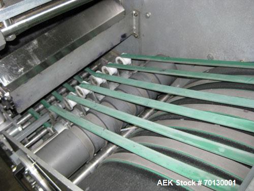 Used Forpack Bag/Cartoner Line, type MG-2, consisting of (1) Forpack bag making machine, type M120, 6 bands. Single bag 2.54" x 4.29" (65 mm x 110 mm). Double pack 5.07" x 4.29" (130 mm x 110 mm) inc...