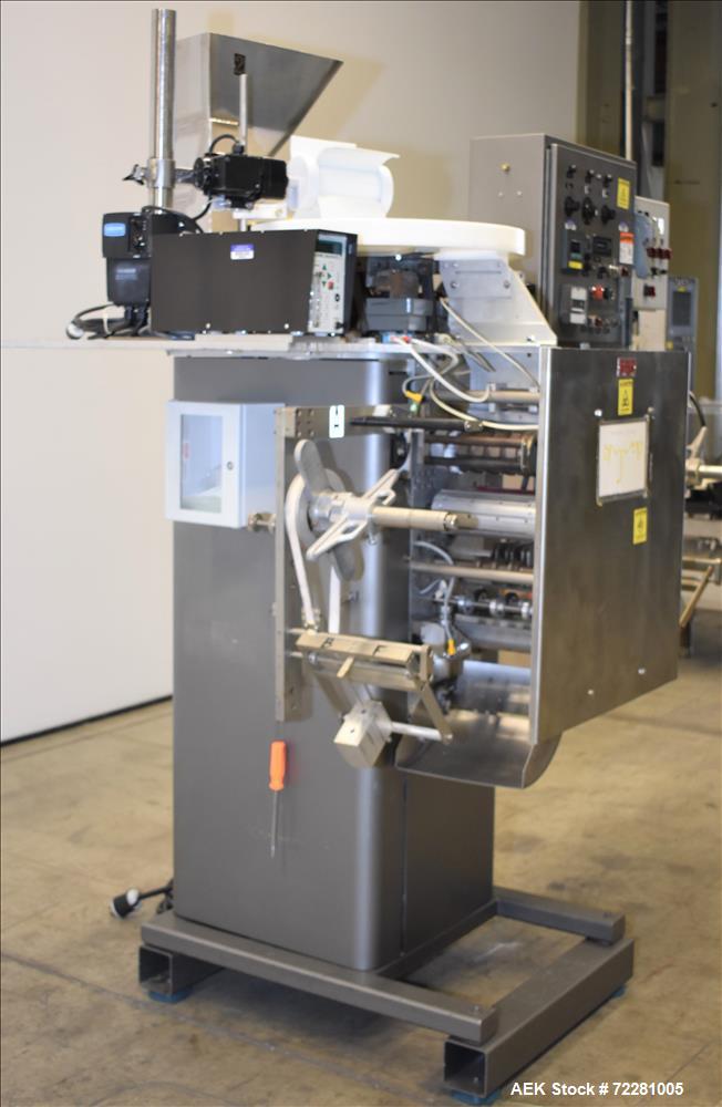Used Wrapade Model UPH 4 Vertical Strip/Pouch Machine for Vitamins/Candy