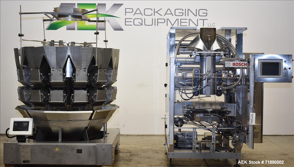 Used Bosch Model SVB3600RB Vertical Form Fill Seal Pouch Machine with Combinati