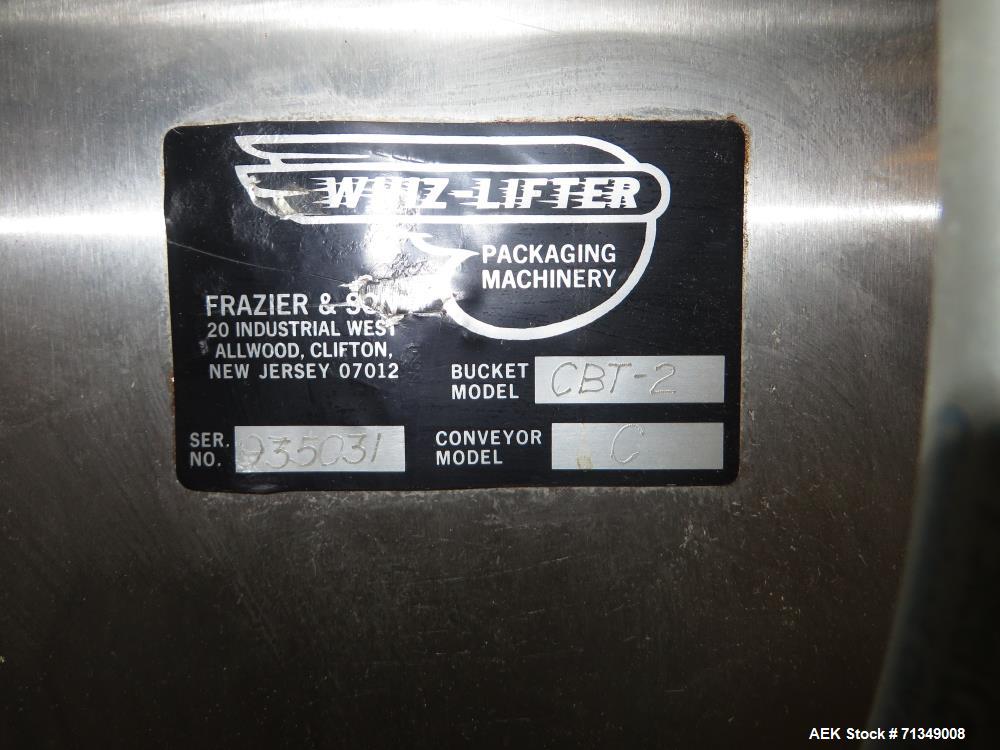 Used Bosch Model SVE2510 Vertical form fill and seal packaging system with Allen-Bradley Control Logix 5555 controls, 14 head Yamato model ADW 414SD dimpled/embossed bucket scale on mild steel platfo...