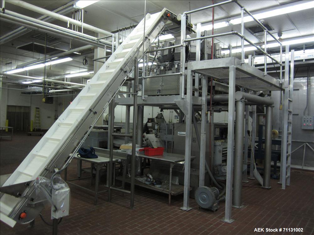 Used Eagle Packaging Transpack II with Eagle CV-14 Dimpled Bucket Scale