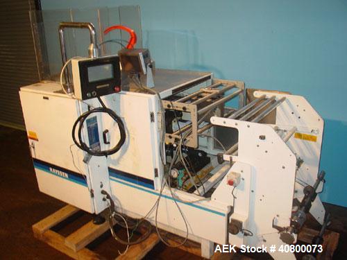 Used Hayssen Ultima CMB/SF Vertical Form Fill and Seal Bagger capable of speeds up to 110 bags per minute. Bag size range: (Width) 4" to 12" (Length) 4" to 23" Can do a 32"L bag with a double pull. C...