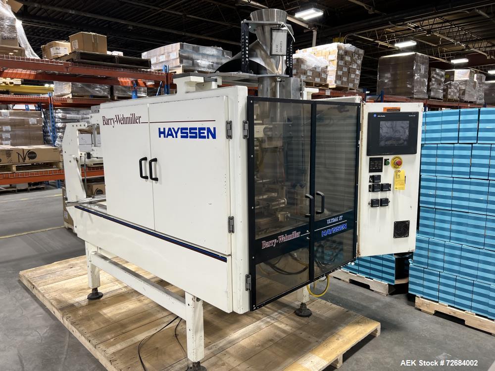 Used-Hayssen Ultima ST 15-22 Vertical Form, Fill & Seal Packaging System. Includes (1) Yamato ADW-814SD scale, (1) parts sca...