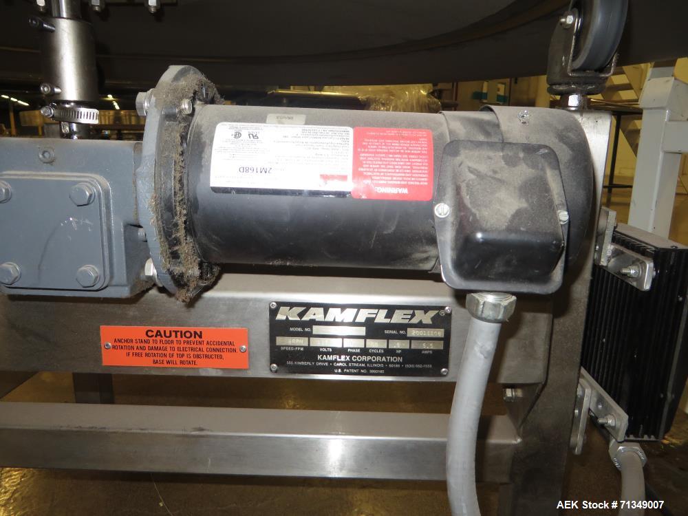 Used Hayssen Model 300E Vertical form fill and seal packaging system. Complete line includes with Ishida 16 head dimpled/embossed bucket scale  , Allen-Bradley Compact Logix L31 controls,  mild steel...