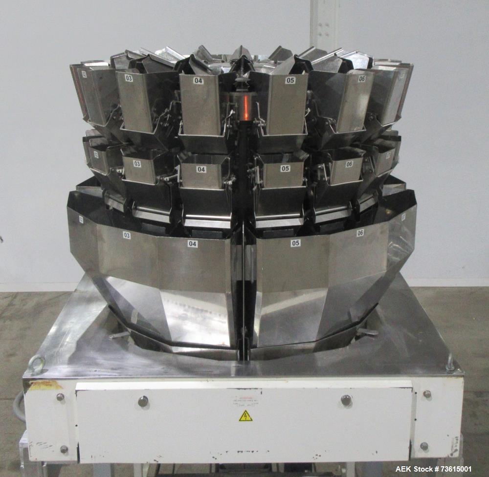Used Hayssen Ultima 8-16 HPR Twin Tube VFFS Bagger with Ishida 16 Head Scale