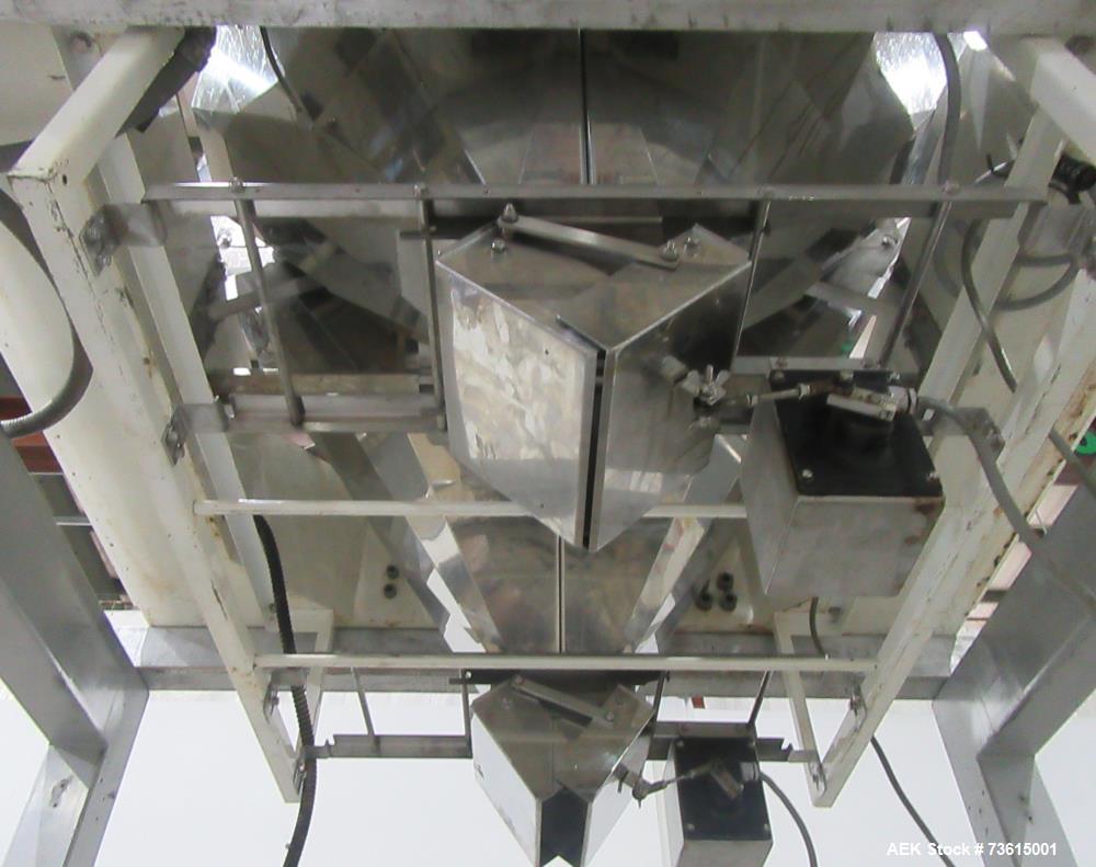 Used Hayssen Ultima 8-16 HPR Twin Tube VFFS Bagger with Ishida 16 Head Scale