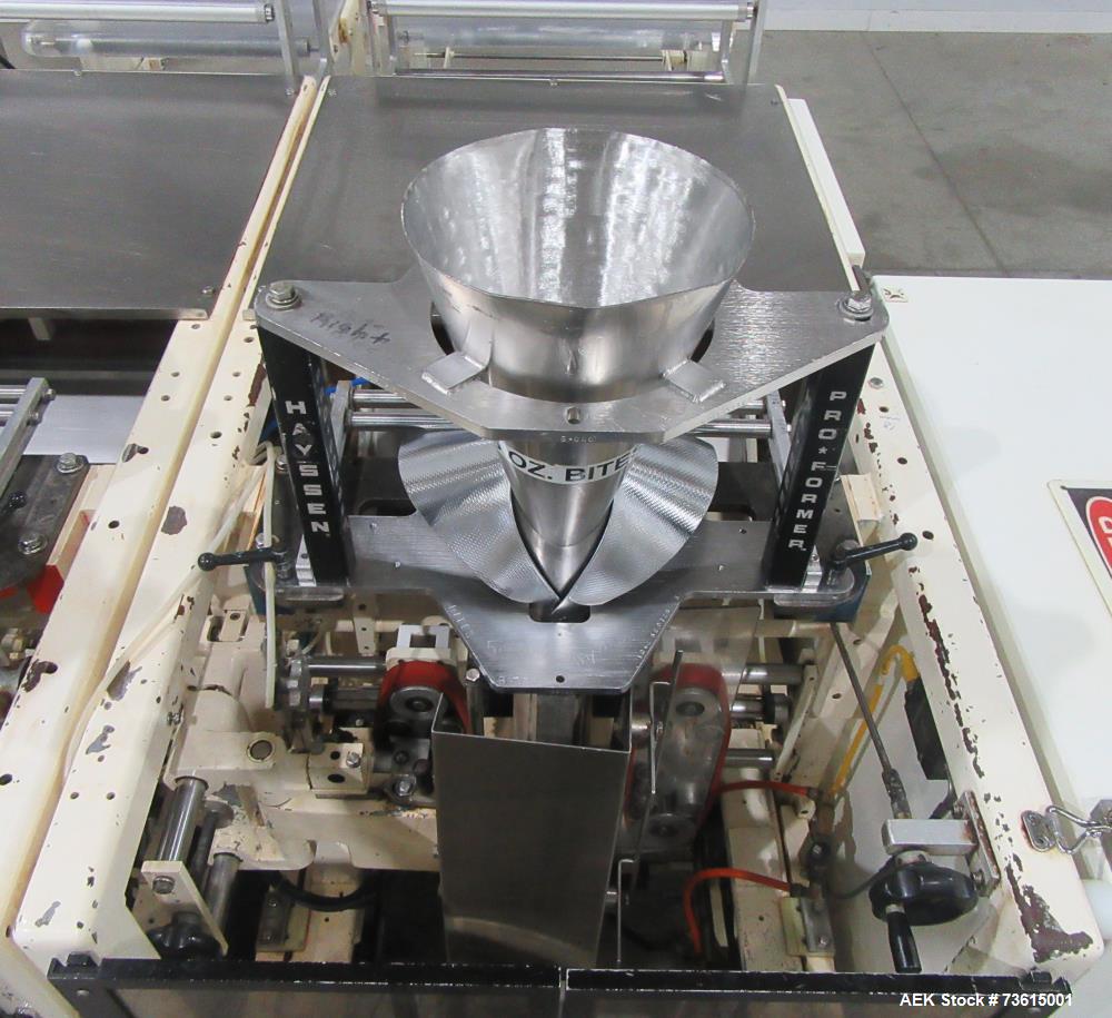 Used Hayssen Ultima 8-16 HPR Twin Tube VFFS Bagger with Ishida 16 Head Scale