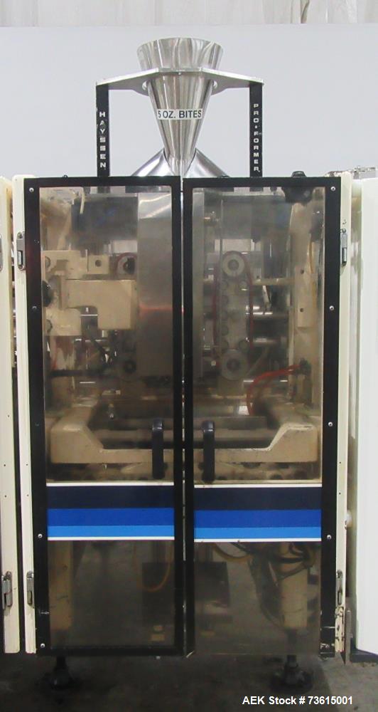 Used Hayssen Ultima 8-16 HPR Twin Tube VFFS Bagger with Ishida 16 Head Scale
