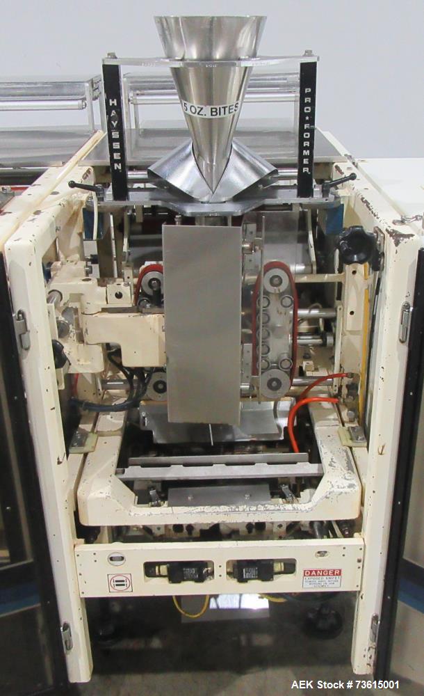Used Hayssen Ultima 8-16 HPR Twin Tube VFFS Bagger with Ishida 16 Head Scale