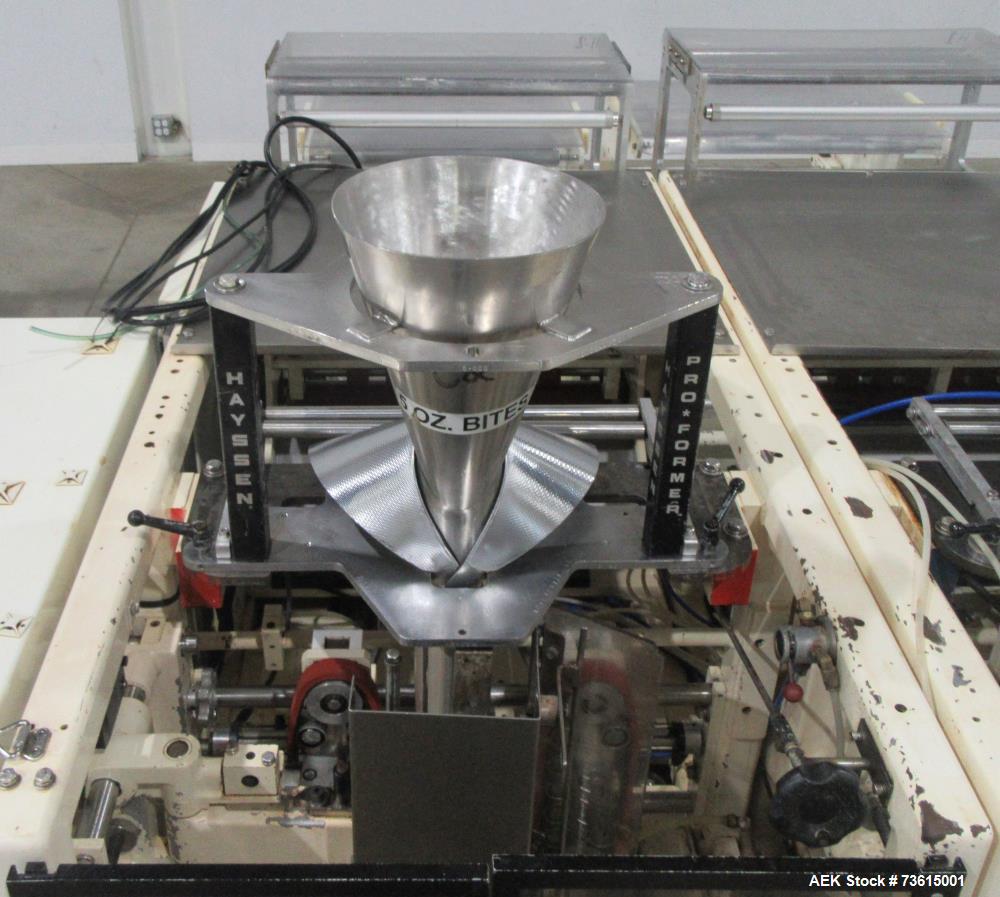 Used Hayssen Ultima 8-16 HPR Twin Tube VFFS Bagger with Ishida 16 Head Scale