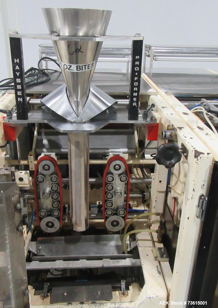 Used Hayssen Ultima 8-16 HPR Twin Tube VFFS Bagger with Ishida 16 Head Scale