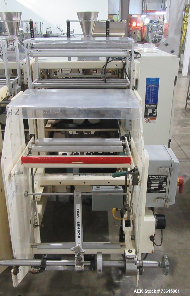 Used Hayssen Ultima 8-16 HPR Twin Tube VFFS Bagger with Ishida 16 Head Scale