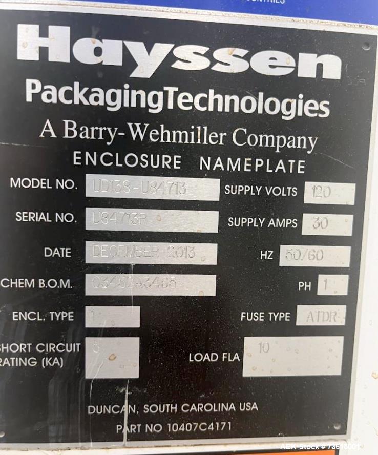 Used Hayssen Ultima 8-16 HPR Twin Tube VFFS Bagger with Ishida 16 Head Scale