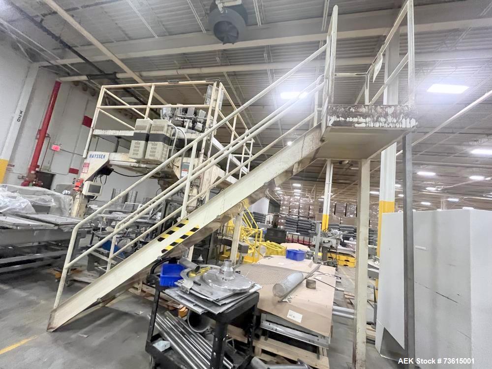 Used Hayssen Ultima 8-16 HPR Twin Tube VFFS Bagger with Ishida 16 Head Scale