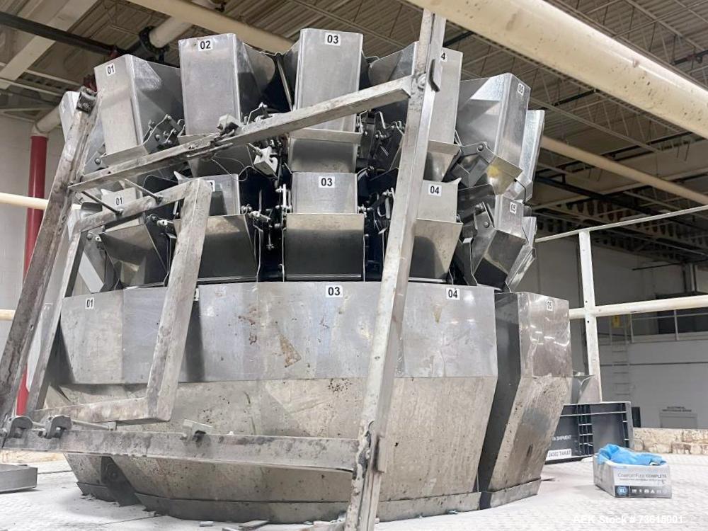 Used Hayssen Ultima 8-16 HPR Twin Tube VFFS Bagger with Ishida 16 Head Scale