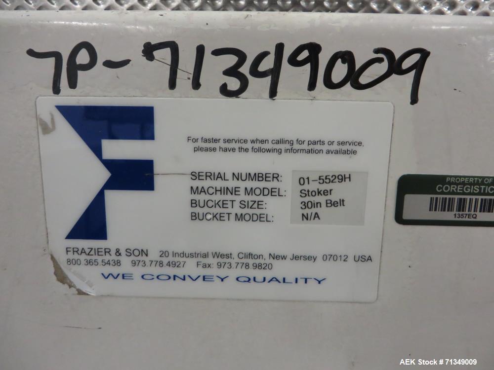 Used Hayssen Ultima Ultra 13-19HR Vertical form fill and seal packaging system. Complete line includes with Ishida 14 head  dimpled/embossed bucket scale and mild steel platform, Allen Bradley SLC 5/...