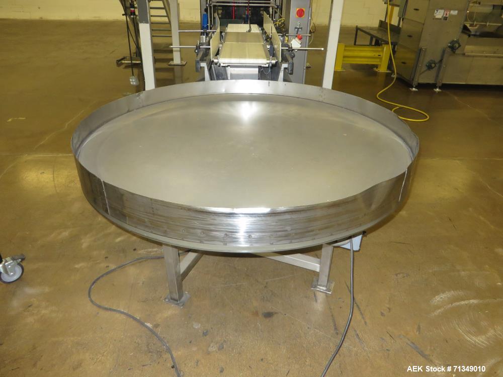 Used Matrix Packaging  Model  201318R  Vertical form fill and seal packaging system. Complete line includes Yamato Adw-714sv scale  dimpled/embossed bucket scale and  Allen-Bradley Micrologix 1500 an...