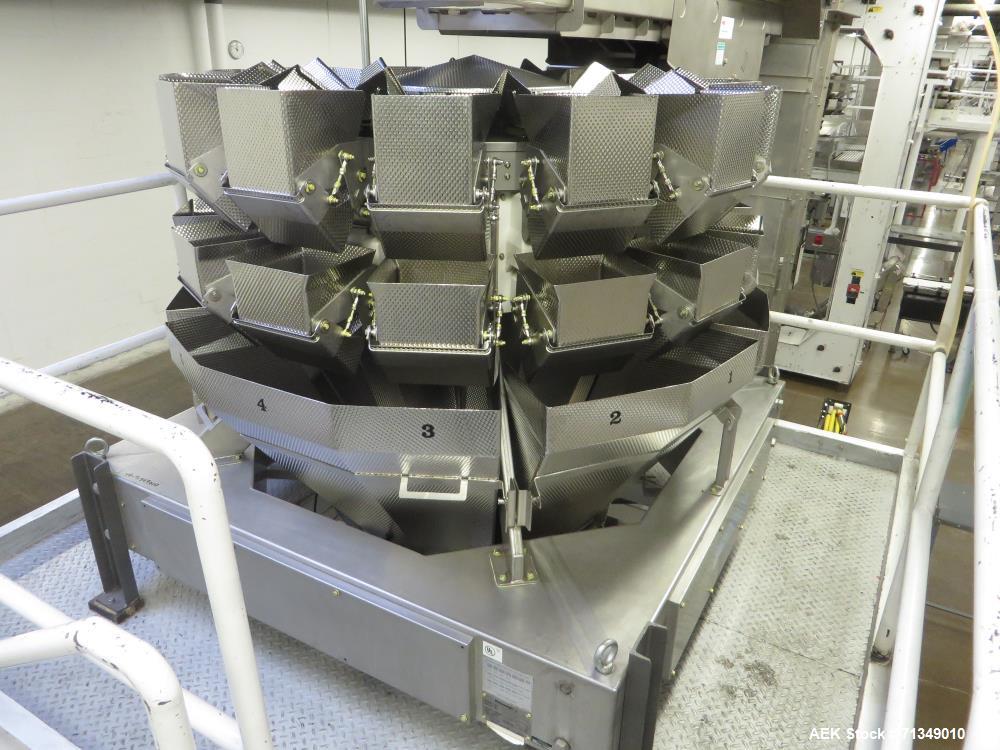 Used-Matrix Packaging  Model  201318R  Vertical form fill and seal packaging system. Complete line includes Yamato Adw-714sv...