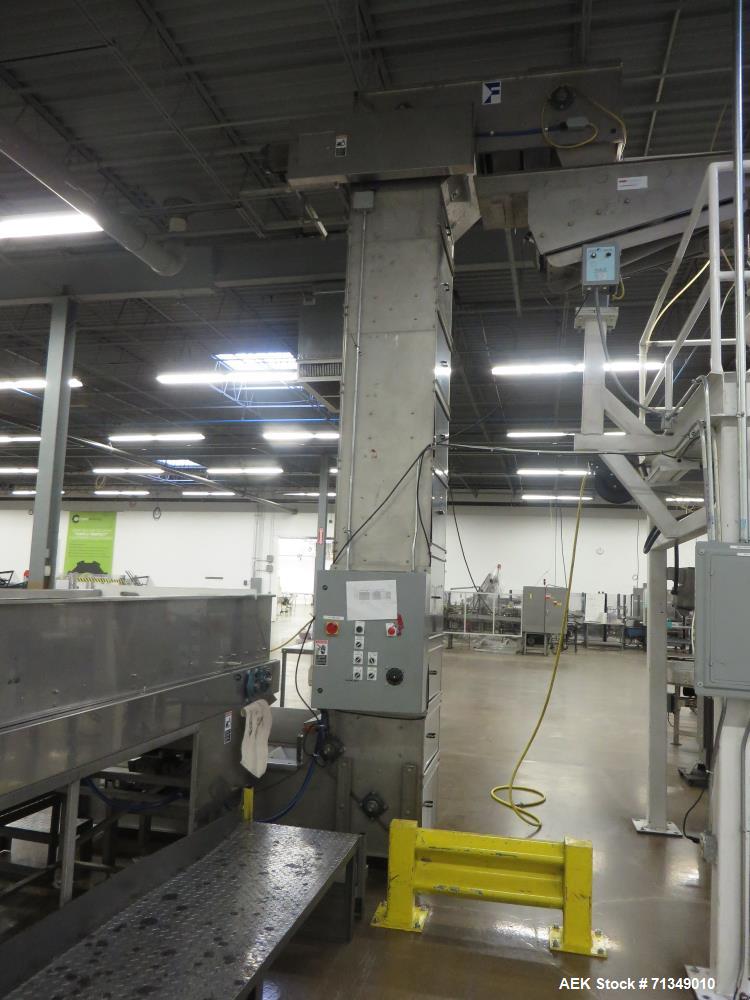 Used Matrix Packaging  Model  201318R  Vertical form fill and seal packaging system. Complete line includes Yamato Adw-714sv scale  dimpled/embossed bucket scale and  Allen-Bradley Micrologix 1500 an...