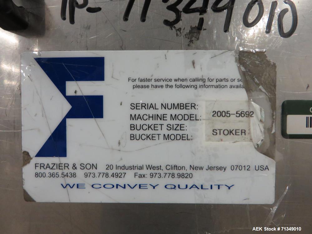 Used Matrix Packaging  Model  201318R  Vertical form fill and seal packaging system. Complete line includes Yamato Adw-714sv scale  dimpled/embossed bucket scale and  Allen-Bradley Micrologix 1500 an...