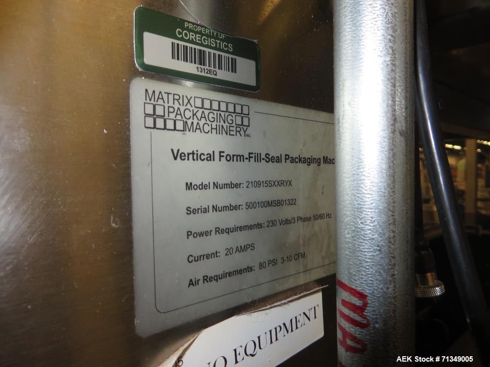 Used Matrix Vertical Form, Fill and Seal Bag Packaging Line (Matrix)